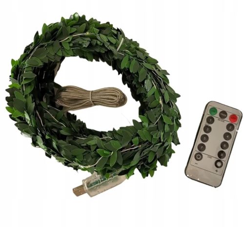  Buchsbaum-Seil-LED-USB-Girlandenlampe mit 100 Blättern