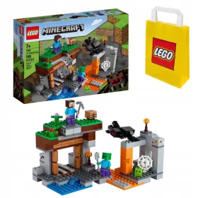    LEGO Minecraft 21166 Verlassene Mine + LEGO Papier-Geschenktüte mittlerer Größe M 41x34x12 cm