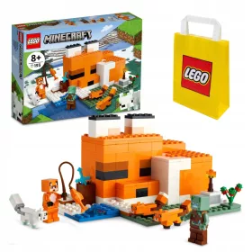    LEGO Minecraft 21178 Fox Habitat + LEGO Papier-Geschenktüte mittlerer Größe M 41x34x12 cm