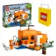  LEGO Minecraft 21178 Fox Habitat + LEGO Papier-Geschenktüte mittlerer Größe M 41x34x12 cm