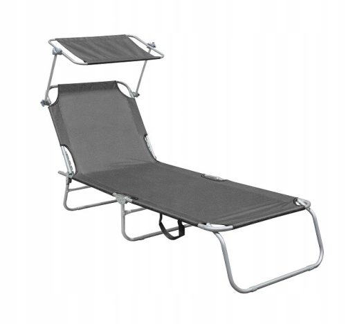 Sonnenliegen und Garten und Terrasse Linder Exclusiv Liegestuhl, schwarzer Stahl