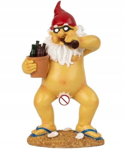  ZWERG Nackte stehende Figur Ornament Dekoration 30cm