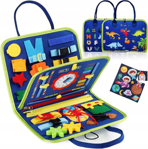  SENSORISCHES MANIPULATIONSBRETT MONTESSORI FALTBARER KOFFER GESCHENK XXL
