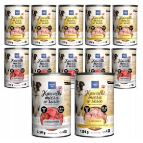    WAFI-STÜCKE IN SAUCE FÜR HUNDE, GESCHMACKSMISCHUNG 12X1250G