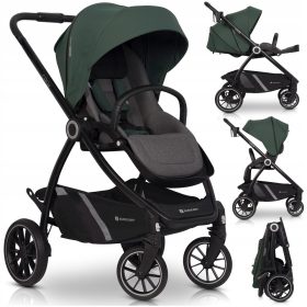    CROX LEICHTER KINDERWAGEN, UMWANDELBARER SITZ VORNE HINTEN, GROSSE RÄDER, 0–22 kg