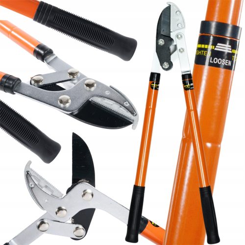  SCHWARZE Amboss-Teleskop-Gartenschere – Schnittbreite 55 mm