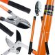  SCHWARZE Amboss-Teleskop-Gartenschere – Schnittbreite 55 mm