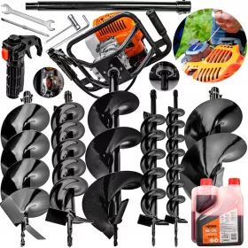 BENZINBOHRGERÄT BODENSCHNECKENBOHRER ÖL