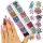  BUNTES ZIRKONIA-GESICHTSNAGELDEKORATIONS-MIX-BOX-SET