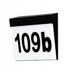    Kwazar Luminaire 9379 schwarze Fassadenleuchte mit Hausnummer