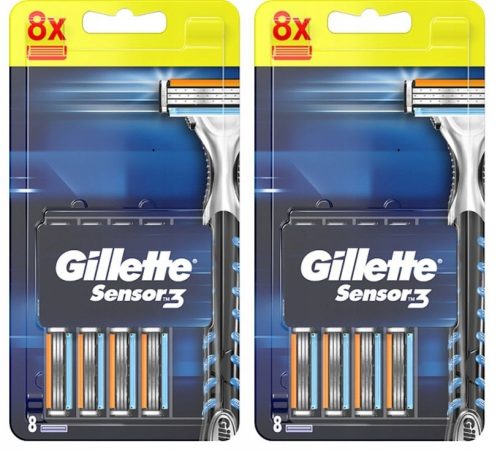 Gillette Sensor3 Ersatzklingen für Rasierer, 16 Stück
