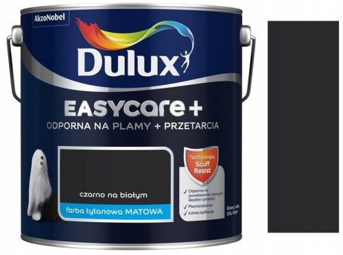  Dulux Latex-Wandfarbe 2,5 l Schwarz auf Weiß matt