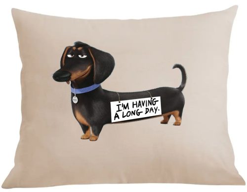 Coole, lustige Gadgets Kissen + Kissenbezug mit Dackel-Hund-Aufdruck