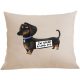 Coole, lustige Gadgets Kissen + Kissenbezug mit Dackel-Hund-Aufdruck