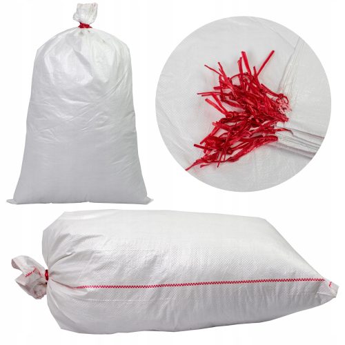 Weißer Polypropylenbeutel 50 x 80 cm für Getreide