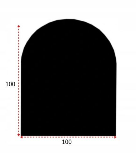 Gehärtetes Glas für den Kamin, Sockel 100x100