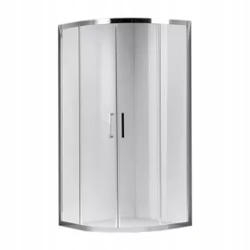   Hydrosan-Duschkabine Halbrunde Duschkabine, Doppeltüren, verschiebbar 90 x 90 cm