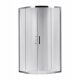 Hydrosan-Duschkabine Halbrunde Duschkabine, Doppeltüren, verschiebbar 90 x 90 cm