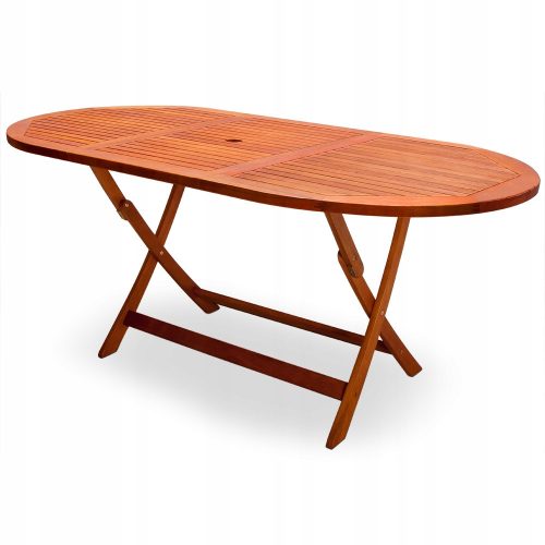 Tisch für Garten und Terrasse - Dueba Tisch, ovales Holz, 85 x 160 x 75 cm