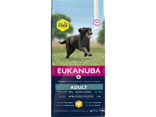  Eukanuba Hühnertrockenfutter für aktive Hunde 18 kg