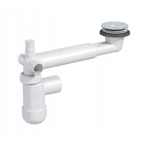    Emporia Waschbeckensiphon mit Klick-Klack-Messingstopfen PR4-C4NNA-006