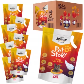  PETSTORY Silikon-Katzenstreu-SET 8x3,8L