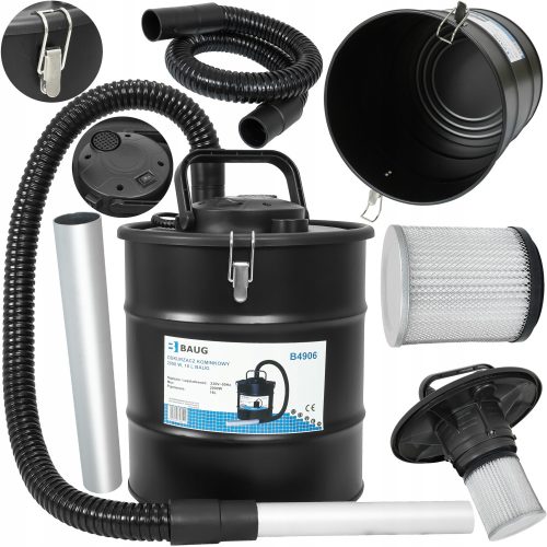 Staubsauger für Grill-, Herd- und Kaminasche Baug B4906 2000 W Industriestaubsauger