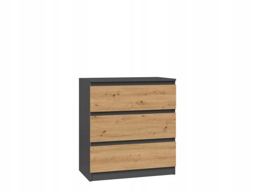 TopEshop MALWA Kommode 70 x 40 x 77cm Anthrazit matt