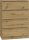  TopEshop MALWA Kommode 70 x 40 x 97 cm matte Artisan-Eiche