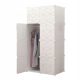  GEOMETRIC E2E Kleiderschrank 75 x 147 x 47 cm weiß
