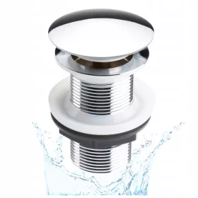  Jano runder Click-Clack-Stecker ohne Überlauf, silber