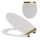 WC-Sitz Sepio Modell 203, Weiß, Gelb- und Goldtöne, Duroplast