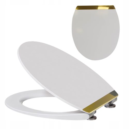 WC-Sitz Sepio Modell 203, Weiß, Gelb- und Goldtöne, Duroplast