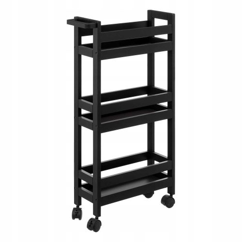 Badezimmerregale 5fünf Simple Smart Schrank auf Rollen, schwarz
