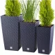  Prosperplast Blumentopf 26,5 cm x 26,5 x 50 cm Kunststoff schwarz, Graphit