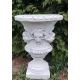  MMartShop Blumentopf 49 cm x 49 x 69 cm, Durchmesser 49 cm, weißer Beton, Grau- und Silbertöne