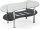  Halmar Catania Glasbank 100 x 55 x 43 cm schwarz und silber
