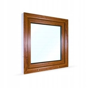 PVC-FENSTER 60 X 40 / 600 X 400 RECHTS GOLDENE EICHE 24H