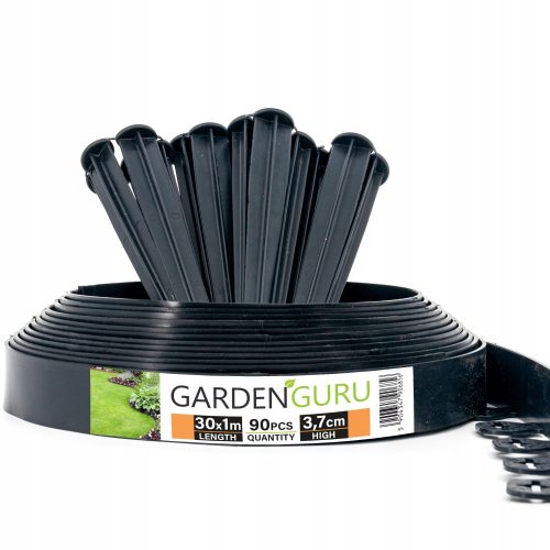 Einfassungen für den Garten - Kunststoff-Garteneinfassung Gardenguru 3000 cm x 4 cm schwarz