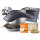 Boxen (Häuser) und Vogelhäuschen Prosperplast BirdyFeed Quadratisches Vogelfutterhaus Anthrazit + Mischkorn 1 kg