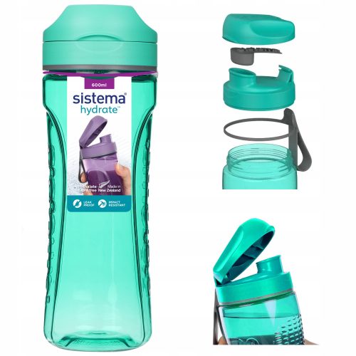  Tritan Swift Wasserflasche 600 ml, grün, Sistema