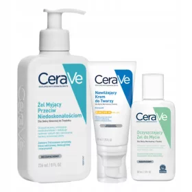   CeraVe Pflegeset für normale bis trockene Haut mit UV-Schutz und Reinigungsgel