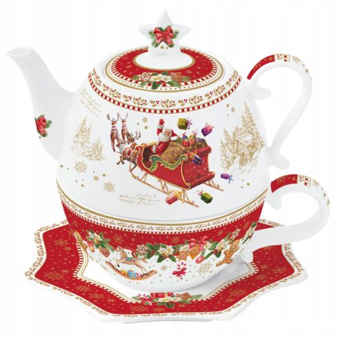  Weihnachtskrug mit einer Tasse Tee für eine Person 450 ml