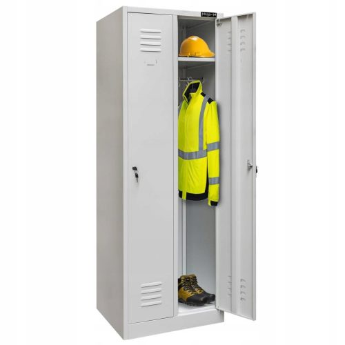 Mega-M Arbeitsschutz-Kleiderschrank, zweitürig, 180 cm x 60 cm
