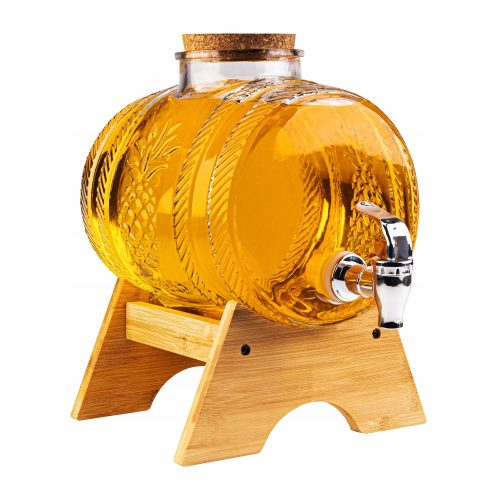 Lebensmittelbehälter 5-Liter-Fass mit Hahn für Mondschein, Whisky, Limonade