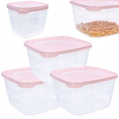 Lebensmittelbehälter Lebensmittelbehälter aus Kunststoff, Set 3 x 4L