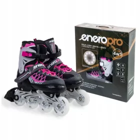  Inlineskates - Rollschuhe - Skates 4 in 1 ENERO PRO LED ro