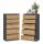  Sarameble-Kommode 60 x 35 x 112,5 cm Anthrazit, Wotan-Eiche matt