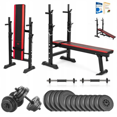  SAPPHIRE GYM 36 kg Bodybuilding SET BANKstangen GEWICHTE Hanteln