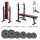 SAPPHIRE GYM 56 kg Bodybuilding SET BANK Langhantel GEWICHTE Langhantel